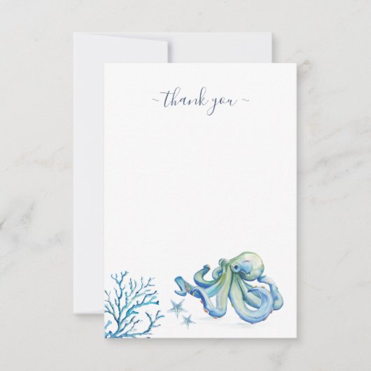 Unter dem Meer danke dir Blauer Oktopus (Vorderseite)