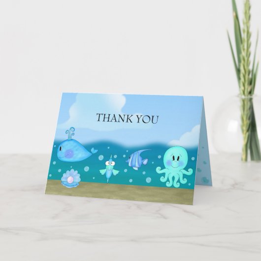 Unter dem Meer Danke Karte (Vorderseite)