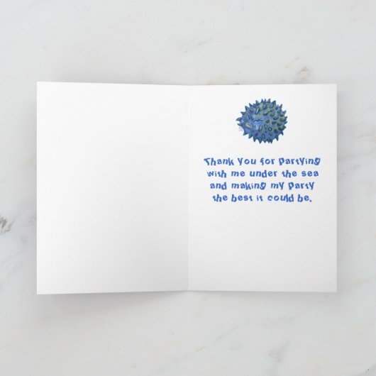 Unter dem Meer danke zu kardieren (Innenseite)