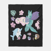 "Unter dem Meer" Decke für Mädchen. (Vorderseite)