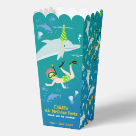 Unter dem Meer Delphine und Jungen Geburtstagspart Geschenkschachtel