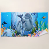 Unter dem Meer Dolphin Beach Handtuch (Vorderseite)