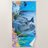 Unter dem Meer Dolphin Beach Handtuch (Vorderseite)