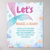 Unter dem Meer ein Baby Shower Game-Schild machen Poster (Vorne)
