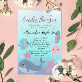 Unter dem Meer Ein Ocean Beach Girls ersten Geburt Einladung