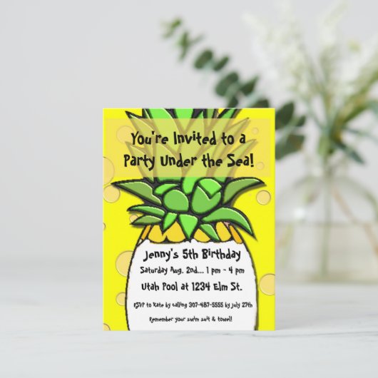 Unter dem Meer Einladung (Stehend Vorderseite)