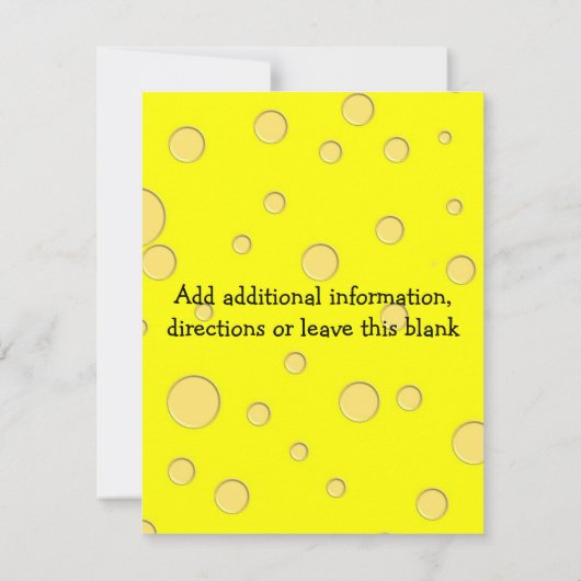 Unter dem Meer Einladung (Rückseite)