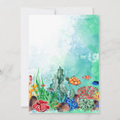 Unter dem Meer Einladung für den 1. Geburtstag (Rückseite)