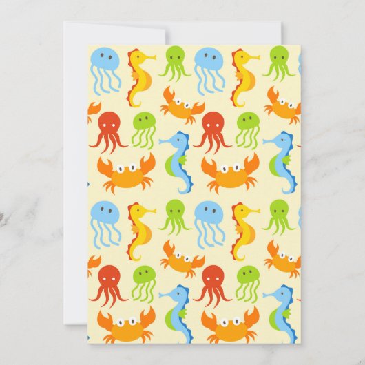 Unter dem Meer Einladung Kreaturen (Rückseite)