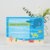 Unter dem Meer Einladung Wal (Stehend Vorderseite)