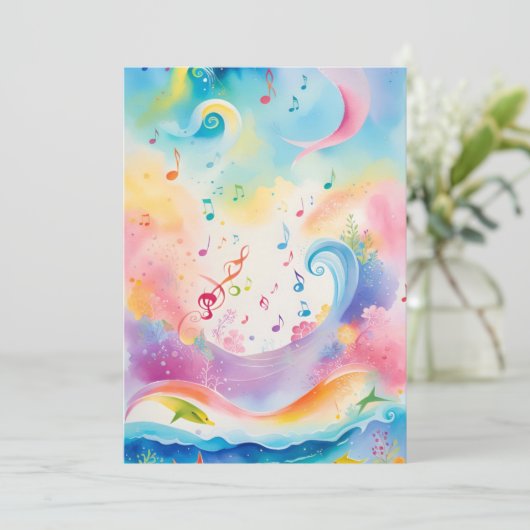 Unter dem Meer Einladung zum Geburtstag (Stehend Vorderseite)