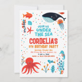 Unter dem Meer Einladung zum Geburtstag (Vorderseite)
