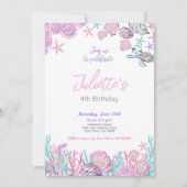 Unter dem Meer Einladung zum Geburtstag (Vorderseite)