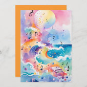 Unter dem Meer Einladung zum Geburtstag (Vorne/Hinten)