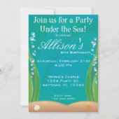 Unter dem Meer Einladung zum Geburtstag (Vorderseite)