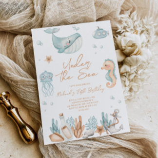 Unter dem Meer Einladung zum Geburtstag