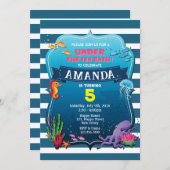 Unter dem Meer Einladung zum Geburtstag (Vorne/Hinten)