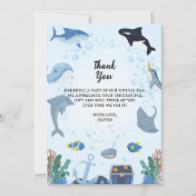 Unter dem Meer Einladungen zum Geburtstag Dankesch
