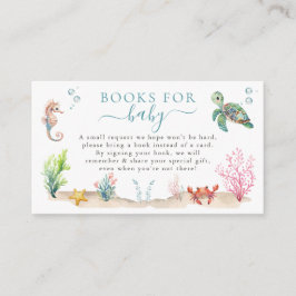 Unter dem Meer farbenfrohe Babyduschbücher für Kin Begleitkarte