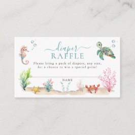 Unter dem Meer farbenfrohe Babydusche Windelwanne Begleitkarte