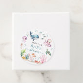 Unter dem Meer farbenfrohe Meerestiere Babydusche Geschenkanhänger (Beispiel)