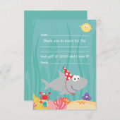 Unter dem Meer füllen Sie flach Dankeschön Karte (Vorne/Hinten)