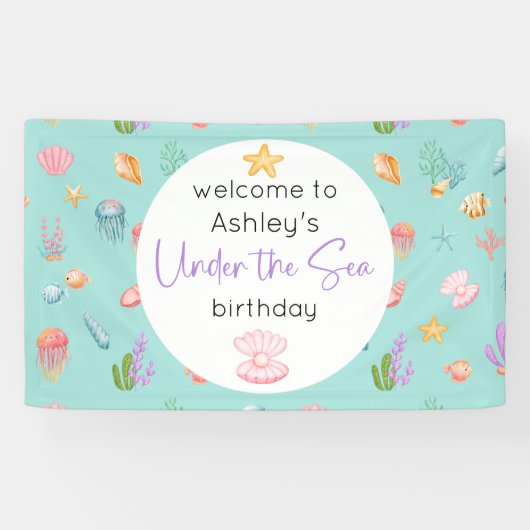 Unter dem Meer Geburtstag Banner (Horizontal)
