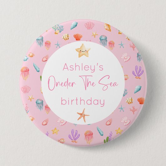 Unter dem Meer Geburtstag Button (Vorderseite)
