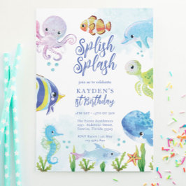 Unter dem Meer Geburtstag Einladung