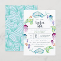 Unter dem Meer Geburtstag | Ocean Critter Wasserfa