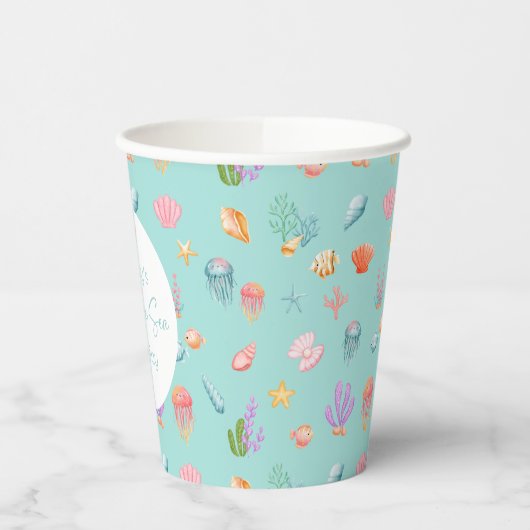 Unter dem Meer Geburtstag Pappbecher (Links)
