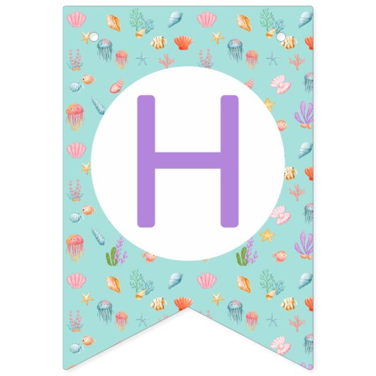 Unter dem Meer Geburtstag Wimpelkette (Zweite Fahne)