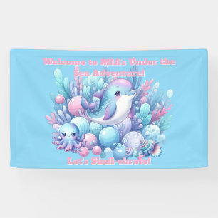 Unter dem Meer Geburtstagsbanner editierbar Banner