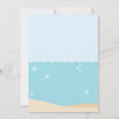 Unter dem Meer Geburtstagseinladung in Blau und Gr Einladung (Rückseite)