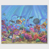 Unter dem Meer Geschenkpapier (Flach)