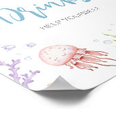 Unter dem Meer gibt es Baby-Dusche-Getränke Poster (Ecke)