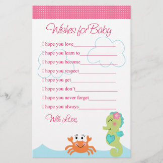 Unter dem Meer Girl Seepferd will Baby Dusche