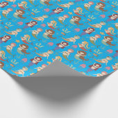 Unter dem Meer glückliche Meerjungfrau tut, was di Geschenkpapier (Ecke)