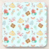 Unter dem Meer harter Kunststoff-Untersetzer Getränkeuntersetzer (Vorderseite)