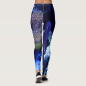 Unter dem Meer in Blues und Purpur Leggings (Rückseite)