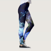Unter dem Meer in Blues und Purpur Leggings (Rechts)