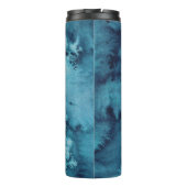 Unter dem Meer isolierte Schuster blaue Wasserfarb Thermosbecher (Rückseite)