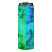 Unter dem Meer isolierte Schuster blaue Wasserfarb Thermosbecher (Rückseite)