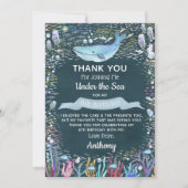 Unter dem Meer jeden Geburtstag Dankeskarte (Vorderseite)