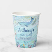 Unter dem Meer jeden Geburtstag Pappbecher (Rückseite)