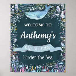 Unter dem Meer jedes Alter von Geburtstag Begrüßun Poster