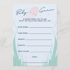 Unter dem Meer Jellyfish Baby Guess Einladung