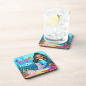 Unter dem Meer kann man eine magere Meerjungfrau s Getränkeuntersetzer (Rechte Seite)