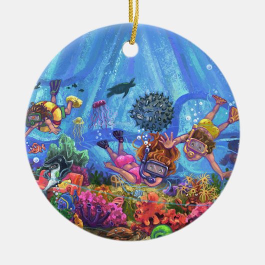 Unter dem Meer Keramik Ornament (Vorne)
