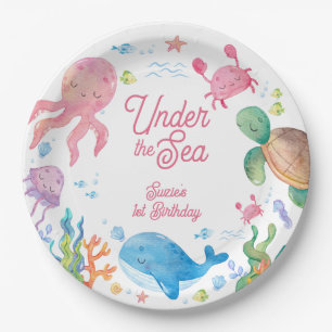 Unter dem Meer Kids 1. Geburtstag Pappteller